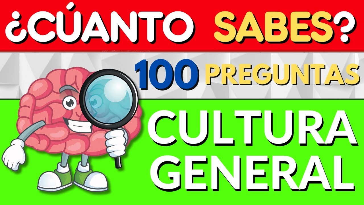 🌎 TEST DE 100 PREGUNTAS DE CULTURA GENERAL 🧠 ¿Podrás Completarlo? 🤔  Nivel Intermedio 🌗