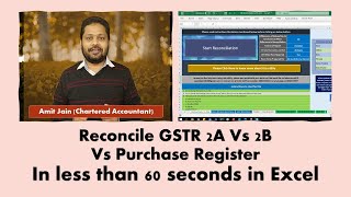 GSTR 2A Vs 2B V2 Purchase Register Reco in Less than 60 Seconds in Excel