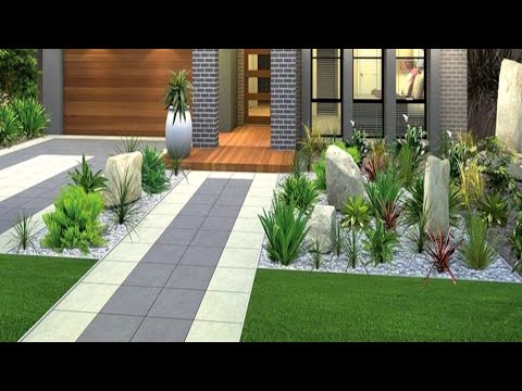 100 Modern Front Yard Garden Landscaping Ideas 2022  Backyard Patio Design  House Exterior Design