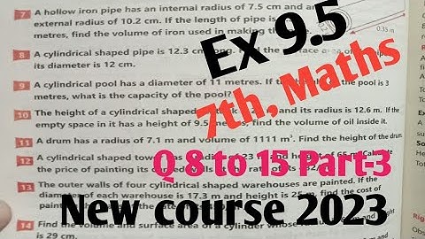 Exercise 9.5 class 7th Math New course 2023| Class 7 Math unit 9 kpktbb and ptb SNC Part-3 Q9 to 15