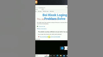 BOI KIOSK LOGING PROBLEM SOLVE