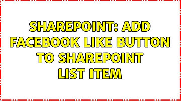 Sharepoint: Add facebook like button to sharepoint list item