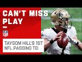 Taysom Hill Throws 1st NFL Passing TD After Huge Run!