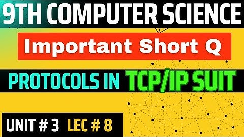 Protocol in TCP/IP suit in hindi | 9th computer chapter 3 | @ComputerTeacherOfficial