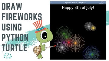 Draw Fireworks Using Python | Beginner Python Turtle Tutorial
