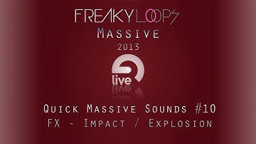 Massive Tutorial: Quick Massive Sound #10 - FX - Impact / Explosion