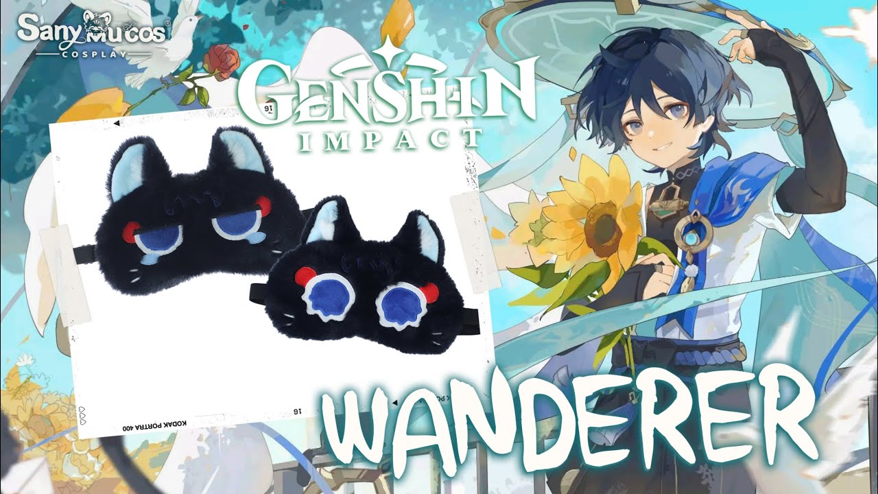 【SanyMuCos】Genshin Impact Wanderer Sleep Mask Cosplay Props Detail Show