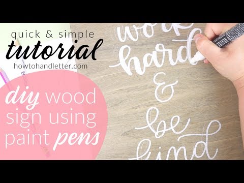 Faux Calligraphy - A turorial with interesting words with The Painted Pen