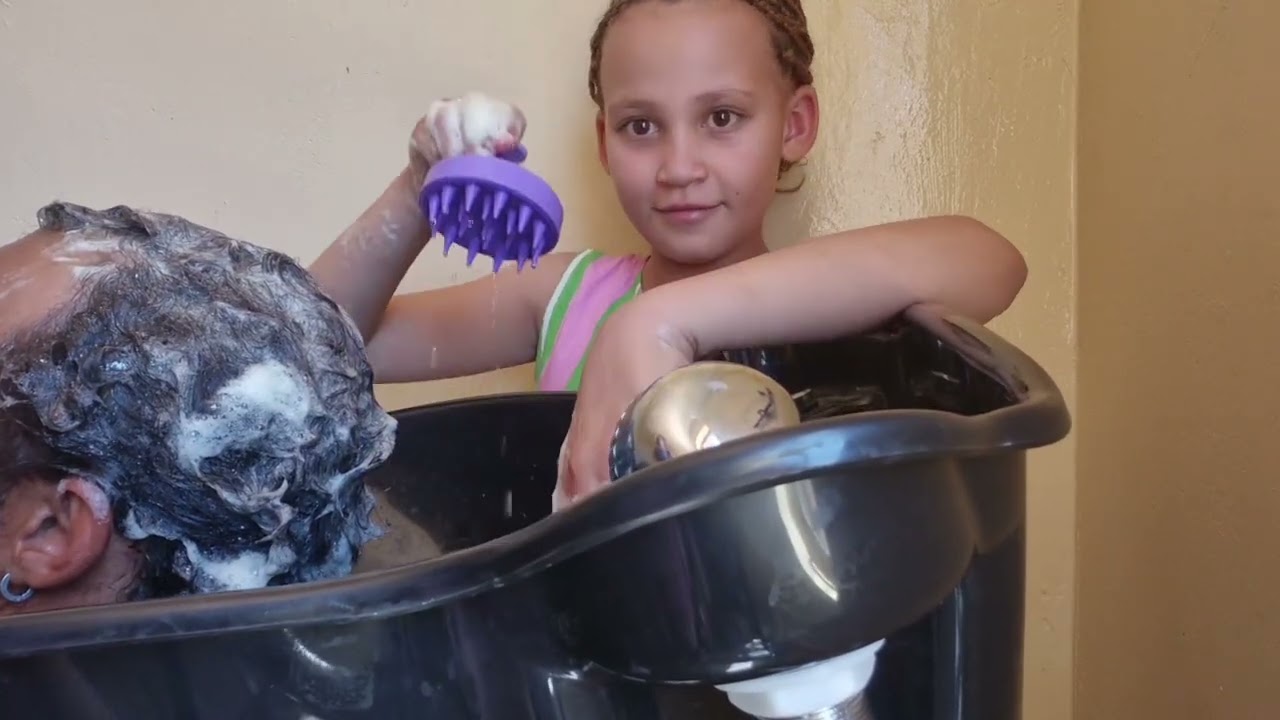 Skylar Gives daddy a Relaxing Time Washing his Hair and Applying a Facial Mask 🫧💆‍♀️🧴🌸✨