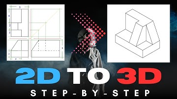 Isometric Drawing Tutorial for Beginners - 2D Orthographic to 3D Step-by-Step