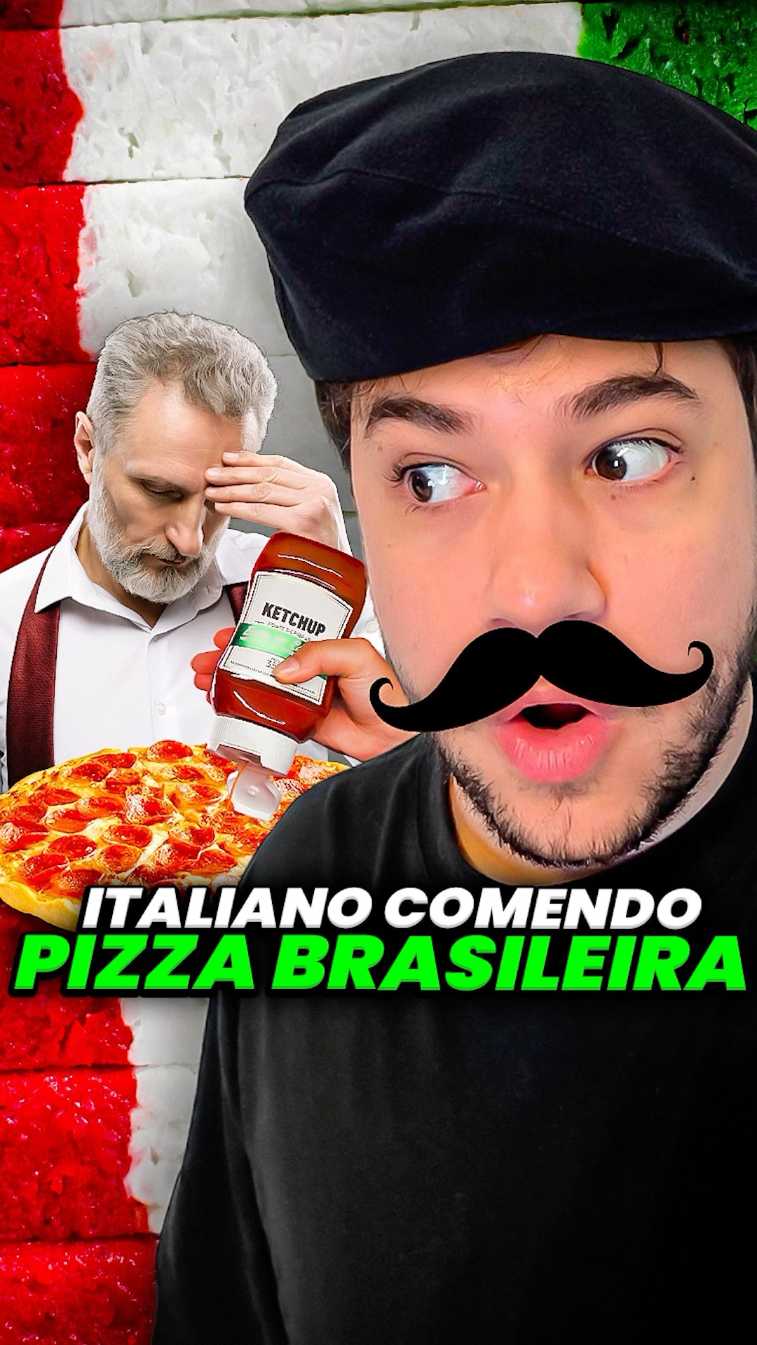 italiano comendo pizza no BRASIL! #livedobrino #humor #MundinhoBrino