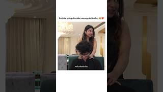 Ruchika giving shoulder massage to Nischay😂#triggeredinsaan #ruchikarathore #shorts #youtubeshorts