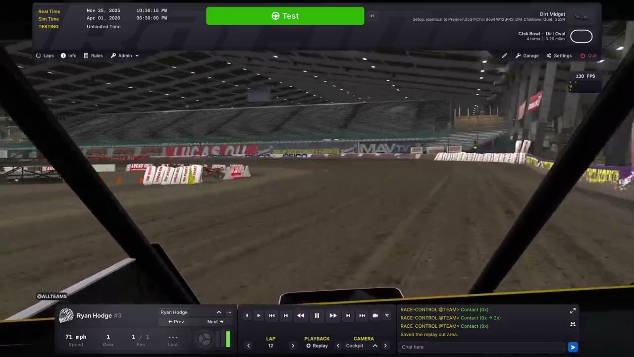 iRacing: Ryan Hodge (Dirt Midget @ Chili Bowl)