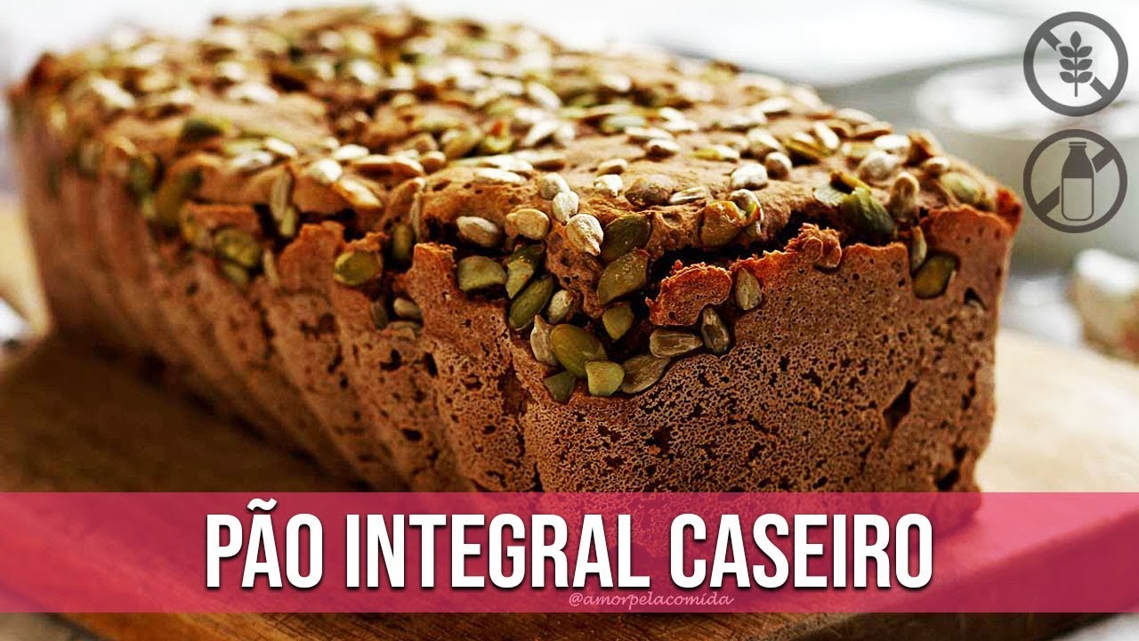 PÃO INTEGRAL CASEIRO FOFINHO SEM GLÚTEN, SEM LEITE, SEM OVO MASSA MOLE