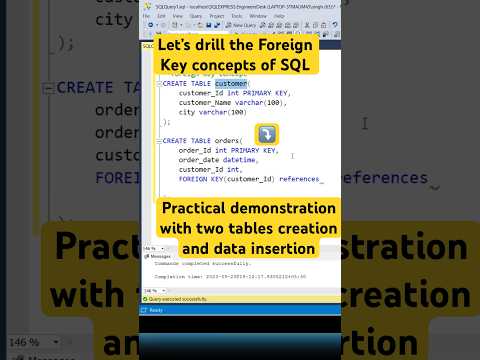 What is Foreign Key in SQL and How does it work with tables #coding #shorts #sql #sqlqueries #mssql