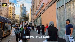 [4k HDR] SEATTLE City Walk 3rd AVE : DOWNTOWN Virtual Tour - USA Travel Video