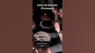 recording drums with Zoom H6 recorder VS Camera Mic #zoomh6 #zoom #drums #recording #mic #microphone