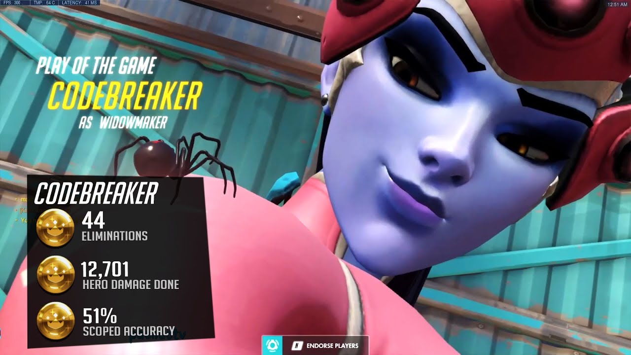 Codebreaker Carry Ashe - 45 elims! [ Overwatch Season 35 Top 500 ]