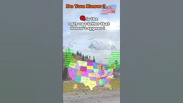 Do You Know? #facts #shorts 😯Q Letter that doesn’t appear in any U.S. states name #trending #viral