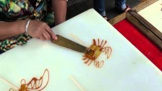 Chinese Sugar Painting by a street vendor