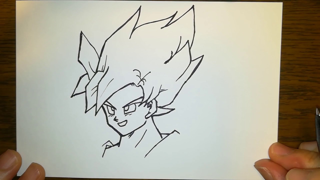 イラストメイキング ザ 手描き 一発描き ドラゴンボール スーパーサイヤ人悟空 Youtube