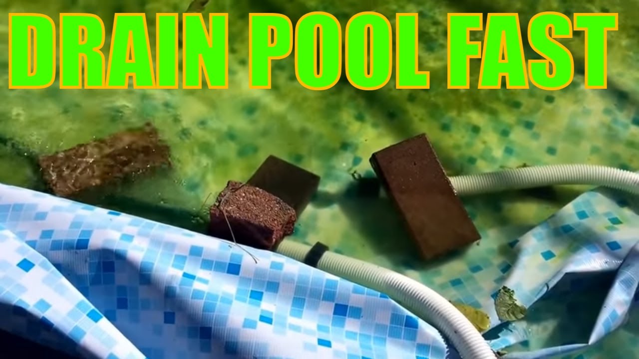 How To Drain Your Pool Fast Coleman Intex Swimming Pool Youtube