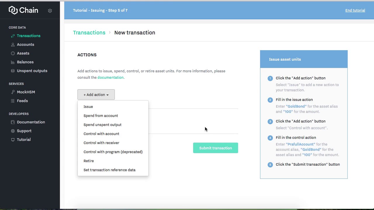 chain transactions GUI Based - YouTube