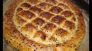 حصري من اروع #المخبوزات_التركية / خبز رمضان  هش مثل القطن بدون عجن و خفيف و سريع جدا 