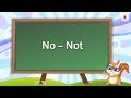 Use of &quot;No&quot; and &quot;Not&quot; | English Grammar &amp; Composition Grade 3 | Periwinkle