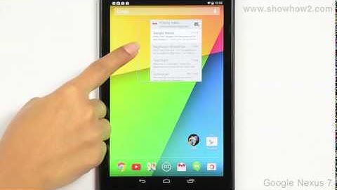 Google Nexus 7 - Adjust Widget Position And Size
