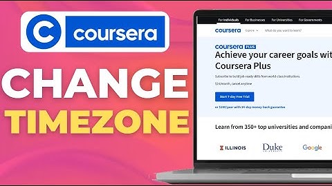 Hoe de tijdzone in Coursera-instellingen te wijzigen