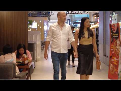 Beautiful Chinese beauties enjoy delicious food in Bangkok shopping mall. Asia Walk 2024