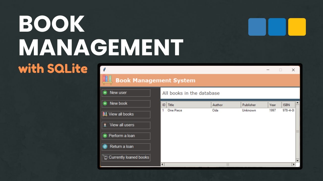 Python Book Management System with SQLite - Part 2: Insert & Retrieve ...