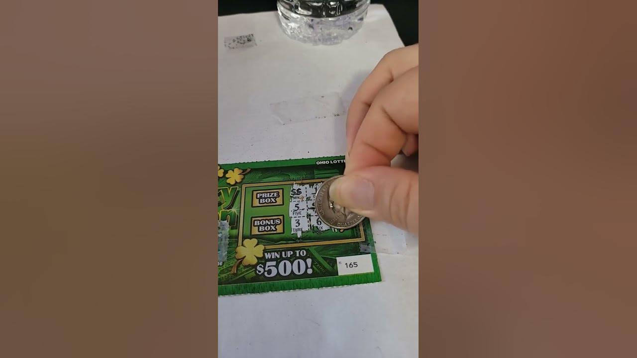 Lucky green color lottery scratch off ticket lotteryscratchingnation