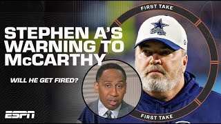 Stephen A. smells a Mike McCarthy FIRING if the Cowboys lose to Tom Brady \& the Bucs | First Take