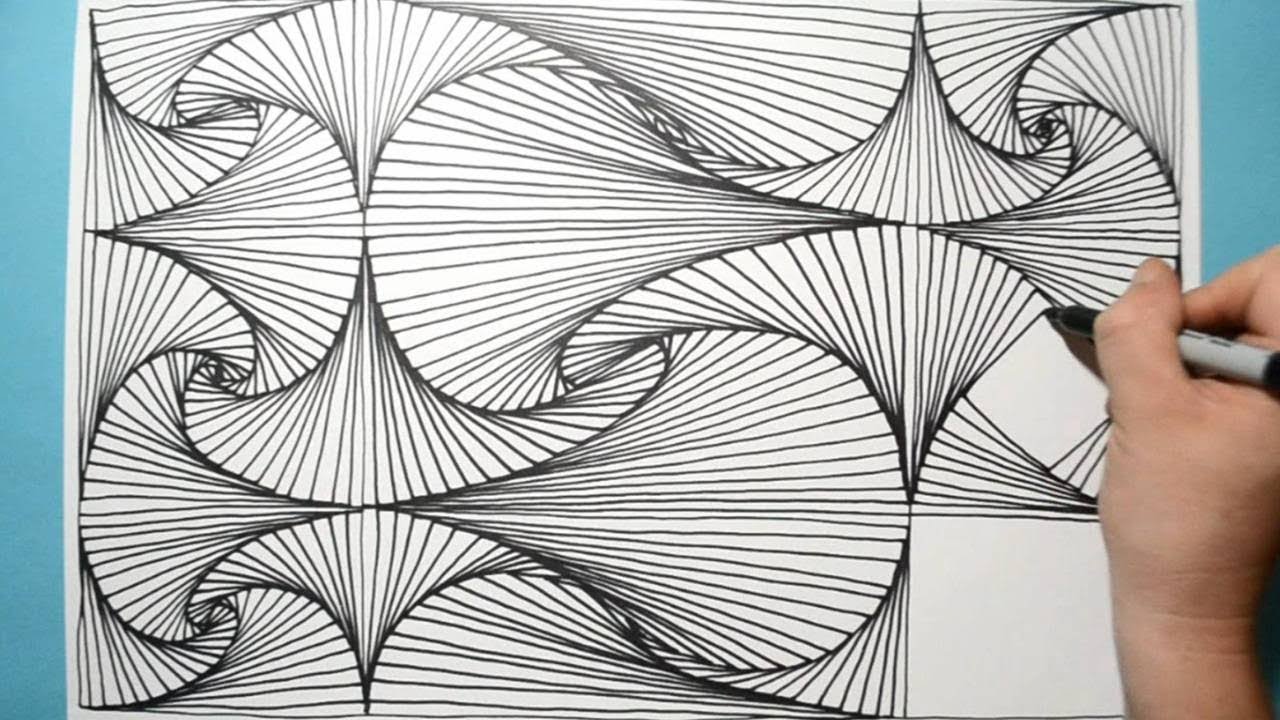 Amazing Freehand Line Drawing Illusion / Daily Art Therapy / Day 044 