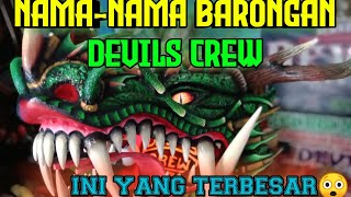 Nama-Nama Barongan Devils Crew Blitar