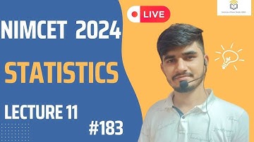 Nimcet 2024 | Statistics  | Lecture 11 |  Vijaypal Choudhary
