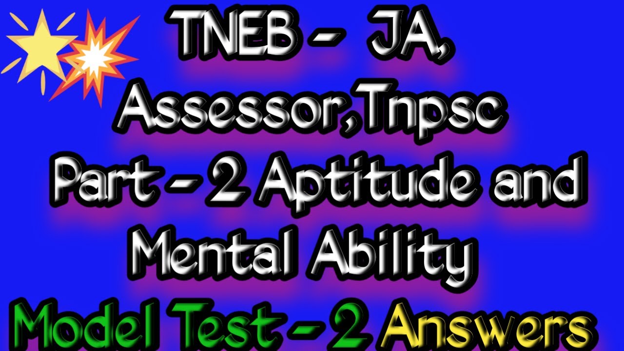 aptitude-model-test-2-answers-tneb-assessor-ja-tnpsc-easy-view-tnpsc-aptitude-aptitude-in