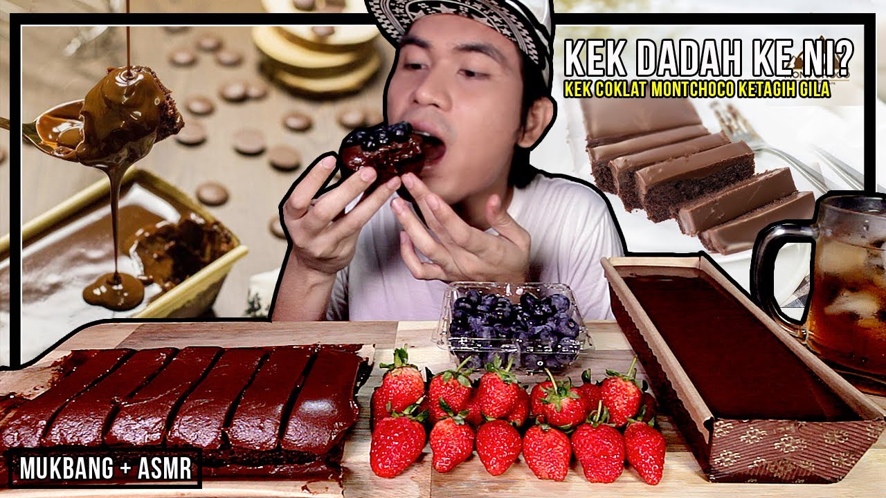 KEK DADAH VIRAL ! GILA TAK BERHENTI MKN KEK DADAH MONTCHOCO NI... | ASMR MUKBANG