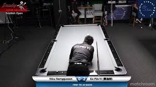 FULL TRẬN | KO PIN YI vs RIKU ROMPPANEN | GIẢI BILLIARDS SCOTTISH OPEN 2024