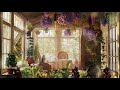 Sunny flower room ambience  natural birds planting  reading watering  white noise asmr