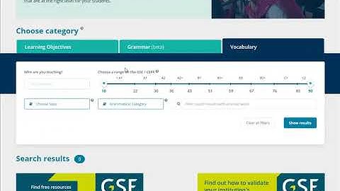 GSE Teacher Toolkit Vocabulary: How do I search for topics?