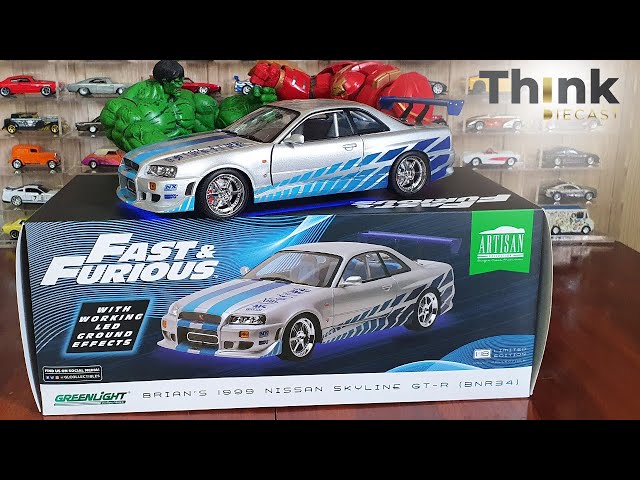 Diecast model cars Nissan Skyline 1/18 Greenlight GT-R (BNR34) Fast &  Furious 1999 