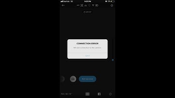 CONNECTION ERROR GoPro Hero 7 Facebook Live