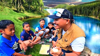 Catch and Cook with native kids (look their REACTION)