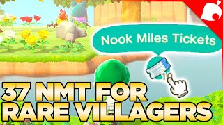 37 Nook Mile Tickets Hunting for a Rare Villager! Animal Crossing New Horizons