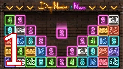 Drop number: neon 2048-Gameplay Prince AKG Gameplay