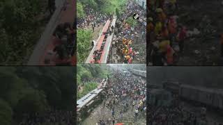 Drone captures aerial shots of devastating Odisha train accident site