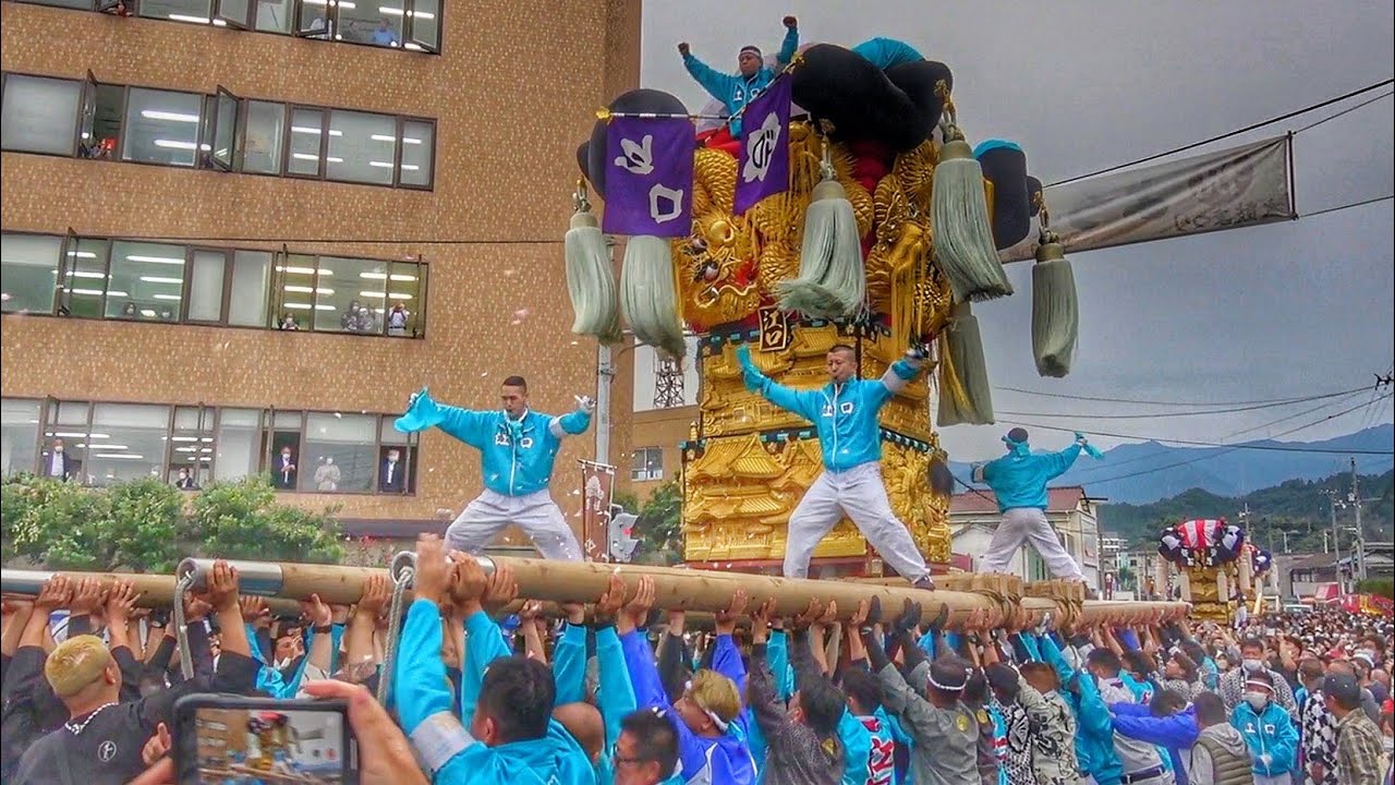 新居浜太鼓祭り2022 工場前 かきくらべ 川西地区 太鼓台 2022.10
